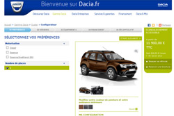 Configurez votre Dacia