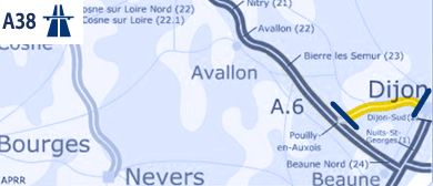 Zone d'intervention autoroute A38