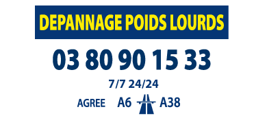 Dépannage poids lourds 24/7 - Agréé A6 et A38